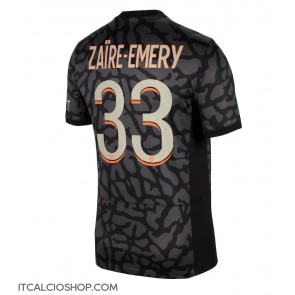 Paris Saint-Germain Warren Zaire-Emery #33 Terza Maglia 2023-24 Manica Corta